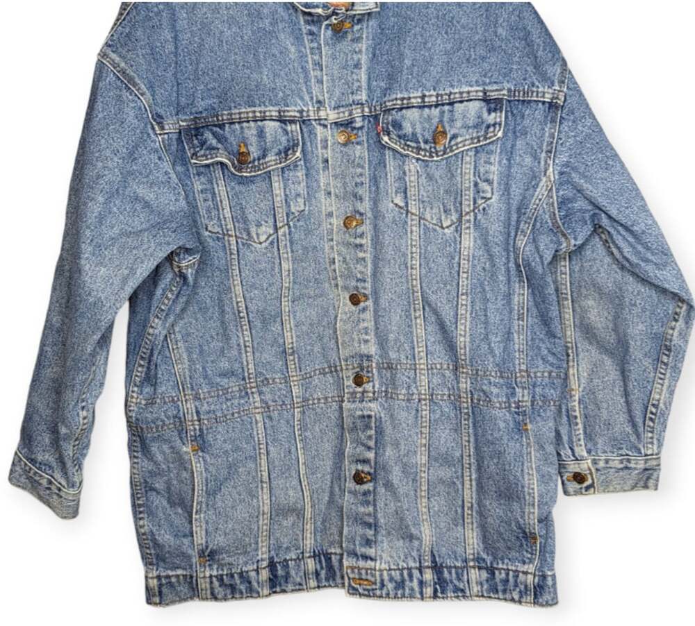 Levi Stauss Denim Jacket 70596 4891 Size Large See Description - Picture 5 of 16